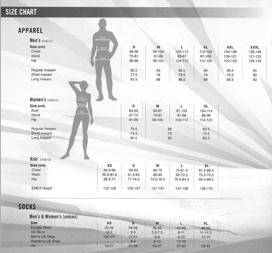 Nike Football Kit Size Chart
